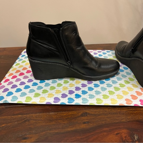 Black Wedge Ankle Boots - Picture 9 of 9